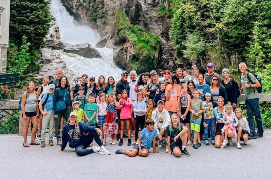 Our group at the waterfall