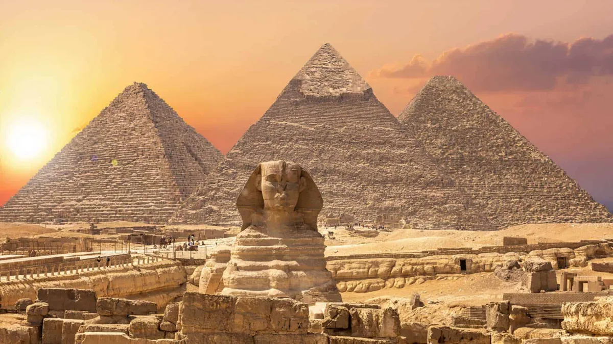 The Sphinx and the Pyramids of Giza