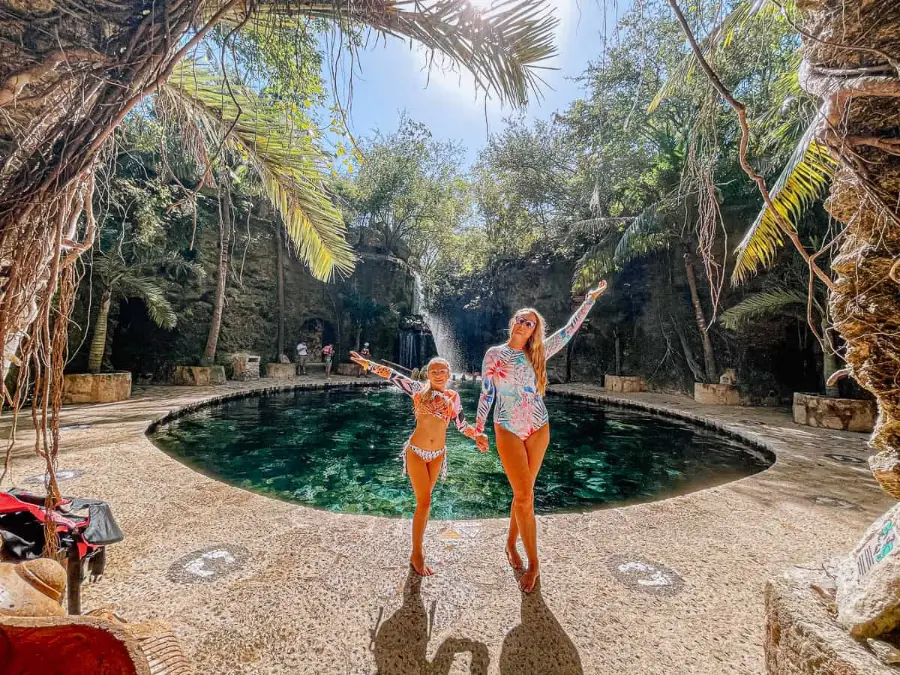 A cenote pool in the jungle at Xcaret