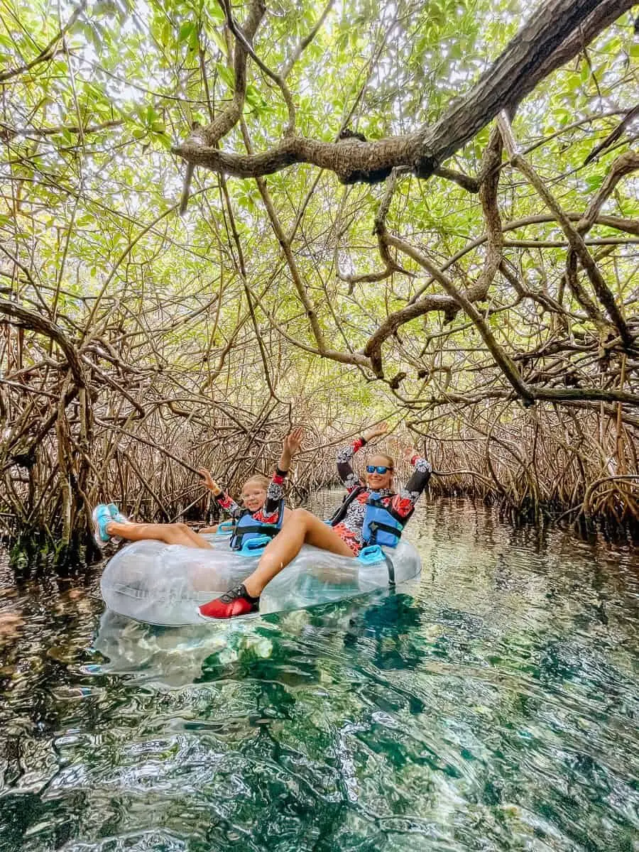 Tubing through the mangroves together